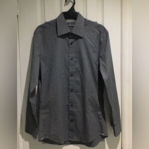 Hudson Room Gray Egyptian Cotton Dress Shirt